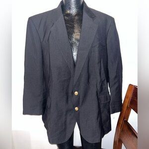 David Taylor Black Blazer with Gold Buttons sz 48L